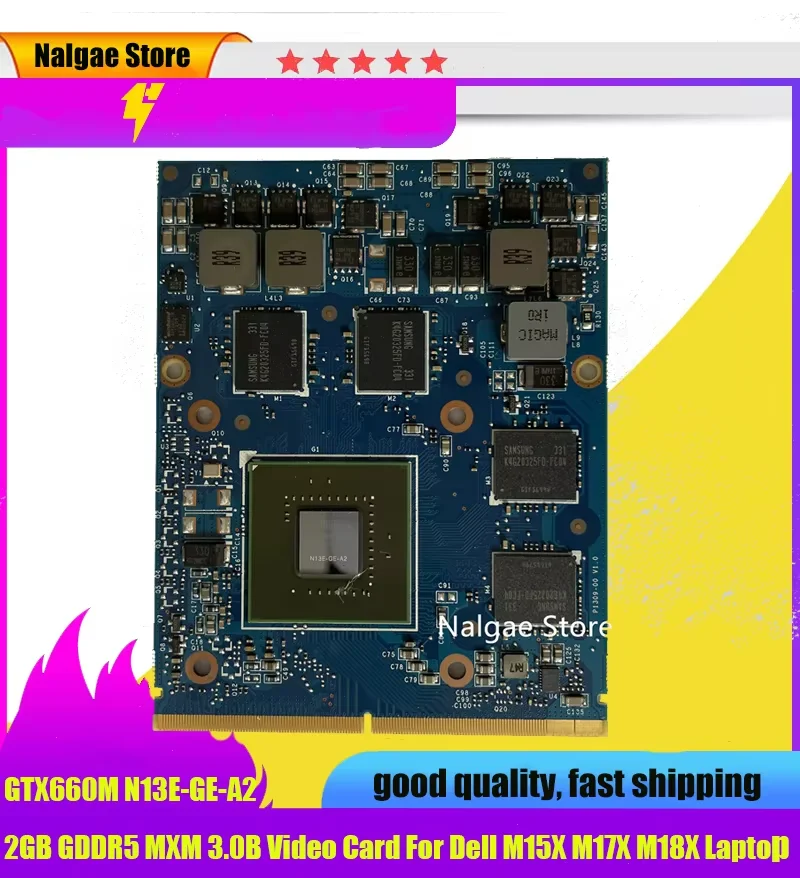 GTX 660M GTX660M 2GB GDDR5 Graphics VGA Video Card For Dell M17X R4 R5 M18X R2 R3 N13E-GE-A2 Fast Shipping