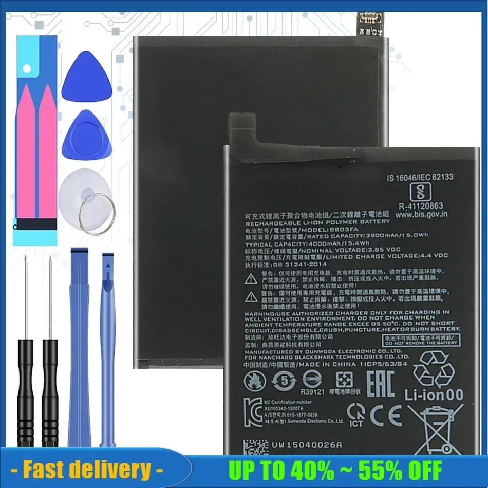 

BS03FA 4000mAh Replacement Mobile Phone Battery For Xiaomi Black Shark 2 Shark2 High Quality Smartphon Batteries