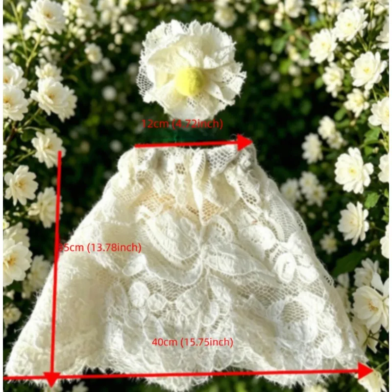 Princess Dress White Dress Suitable for 7-inch and 23 Inch Cement Goose Decoration Accessories Used Courtyard Display