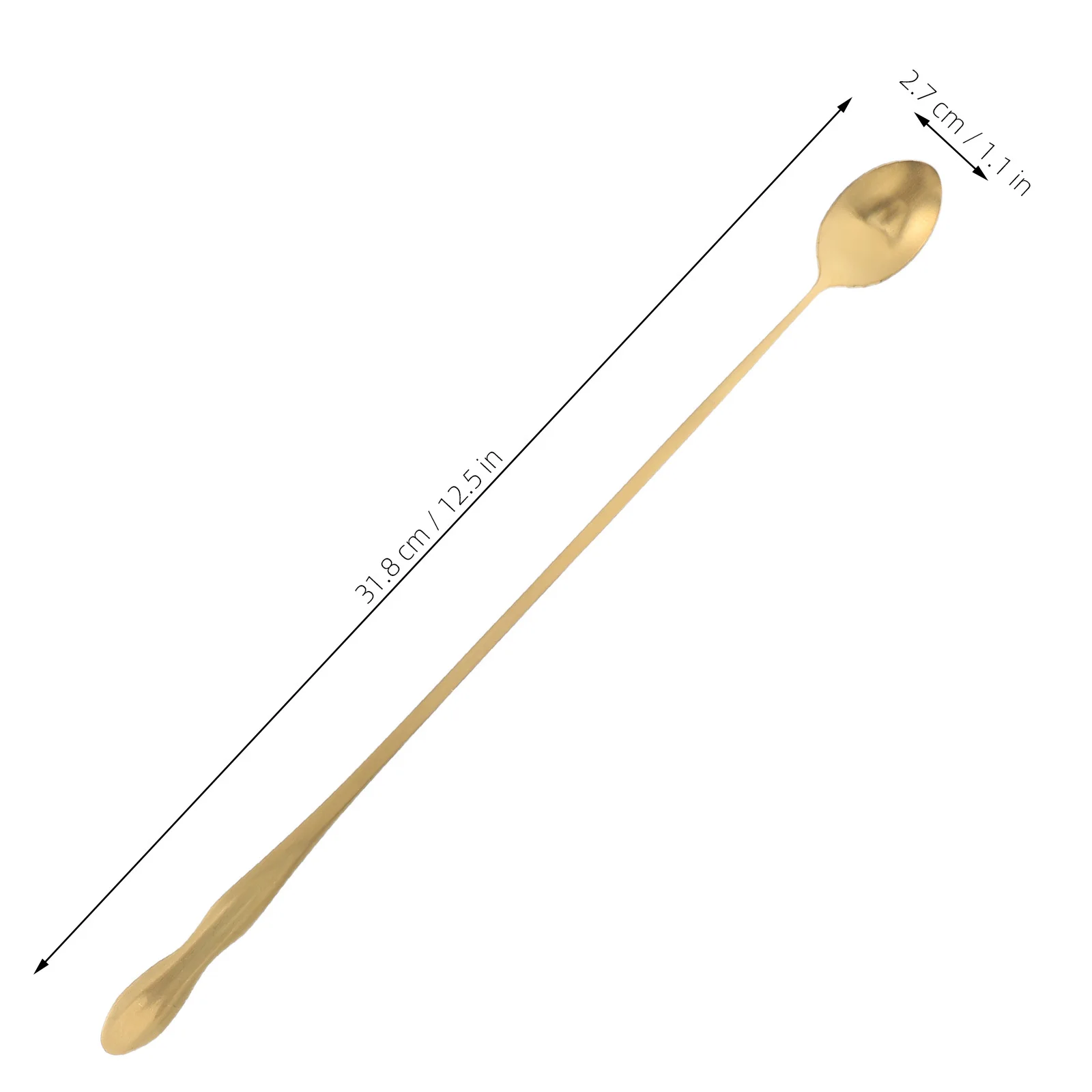 الفولاذ المقاوم للصدأ مقبض طويل ملعقة القرع شكل طرف مدبب لتوابل دقيقة القهوة اثارة الحلوى خلط المطبخ الطبخ