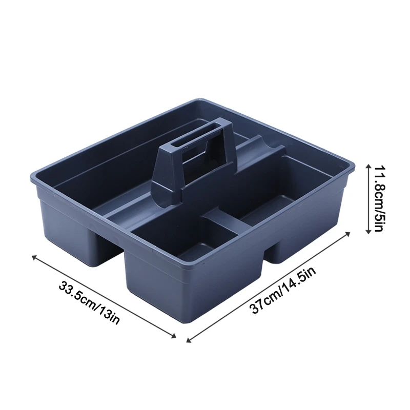 2024 New Plastic Storage Tray with Handle Portable Sundry Compartment Basket for Cleaning Products Spray Bottles Water Bottle