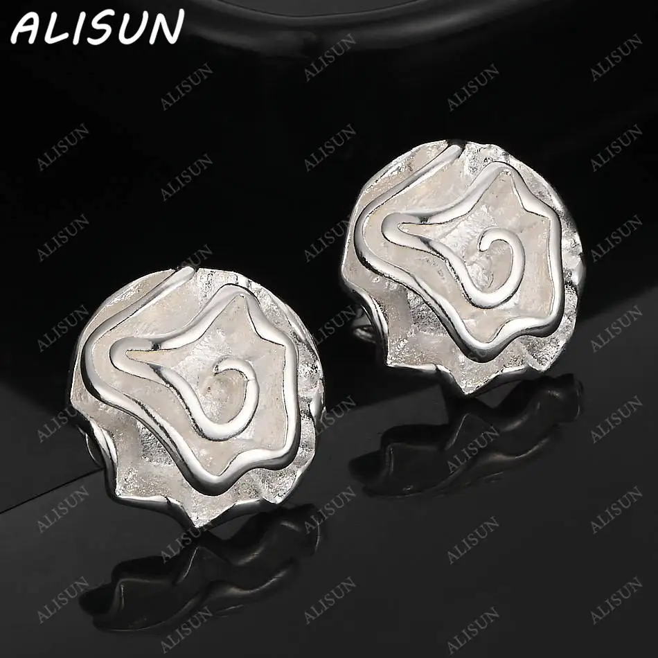 

ALISUN 925 Sterling Silver Flower Earrings Stud Earrings For Women Creativity Gifts Street All-match Party And Daily Wear