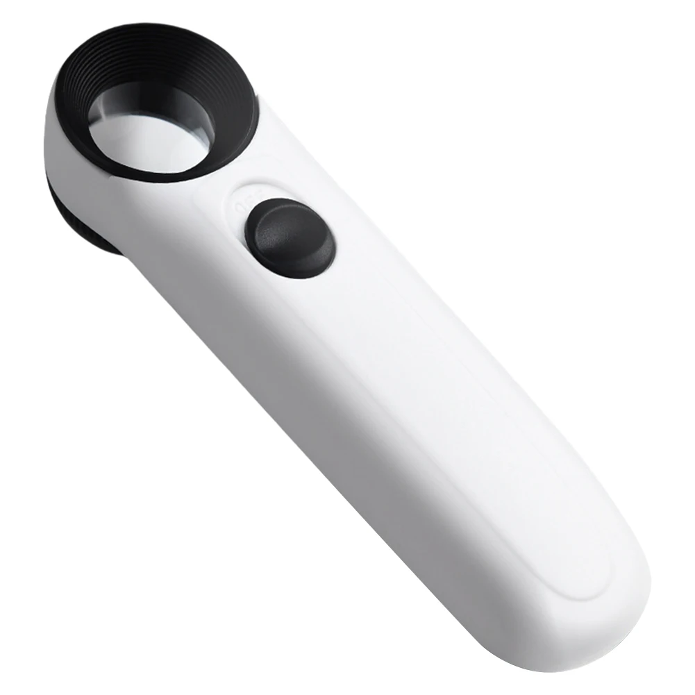 40X عدسة مكبرة يدوية HD عدسة مكبرة مع 2 أضواء LED مجوهرات المكبر للمجوهرات الماس جوهرة عملة ختم روك #2