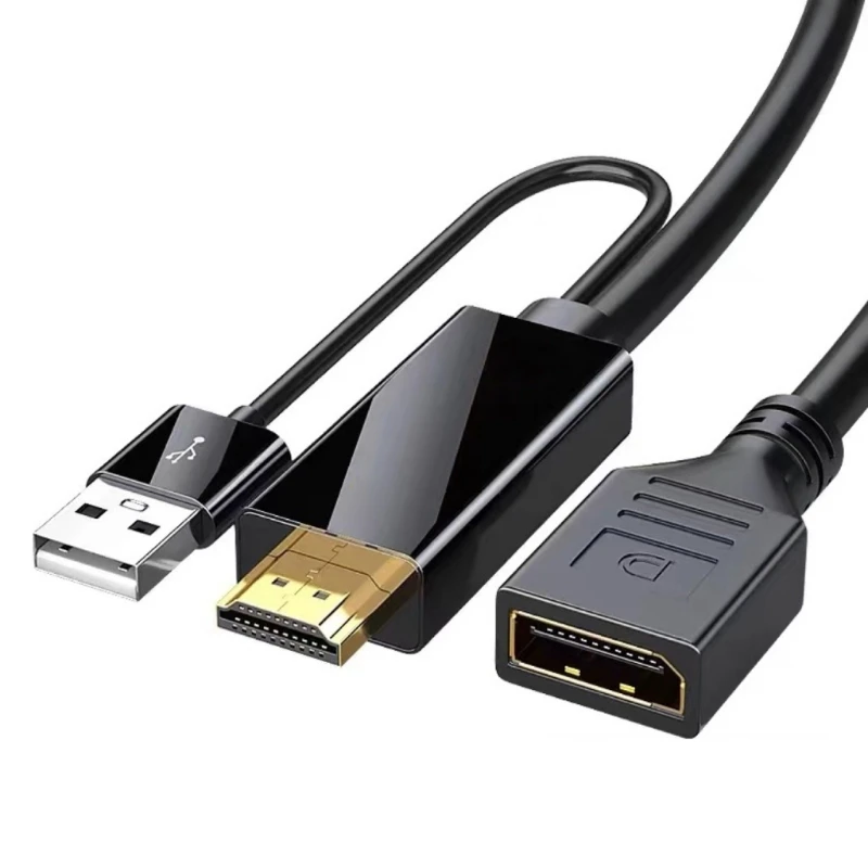 

Innovative HDMIcompatible to DisplayPort.Video Converter Cable 2K/120Hz 4K60Hz