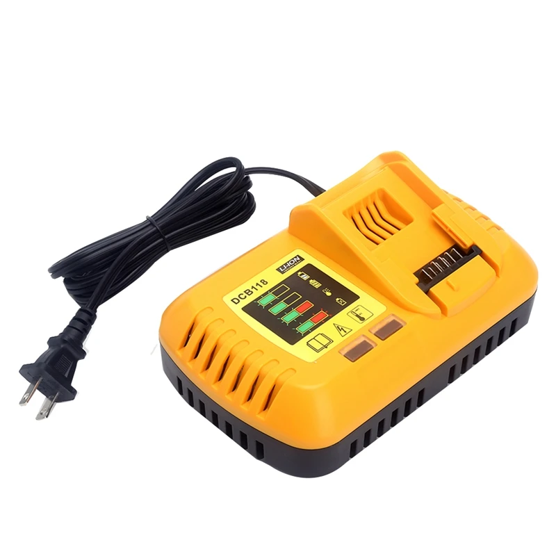 8A DCB118 Battery Charger For Dewalt Battery 10.8V 12V 14.4V 18V 20V DCB200 DCB101 DCB115 DCB107 DCB105 DCB140