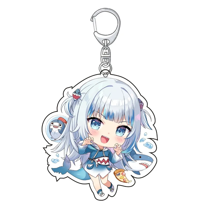 Anime Hololive Vtuber Keychain Cartoon Cute Figures Pendant Key Chain Ring Ornament Bag Charm Women Men Gift Jewelry Accessories