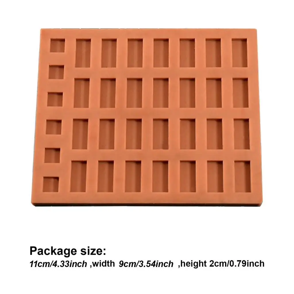 Mini Building Brick Silicone Mould Practical Functional Architectural Scale Model Easy to Demould Concrete Wall DIY Making Tool