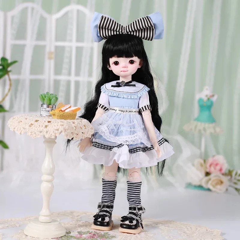

1/6 30CM Doll Clothes Fashion Pretty Cute Maid Outfit Dress with Headwear Children gift Doll Clothes Doll Accessories