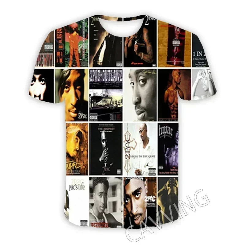 New Rapper Tupac Shakur 2Pac T shirt 3D Print Men/Women Casual Short Sleeve T-Shirt Fashion Hip hop Trend Personality Streetwear