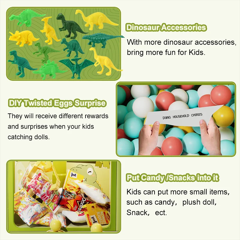 Dinosaur Claw Machine Large Doll Machines Toy Electronic Arcade Claw Game Dinosaur Gacha Machine Toys