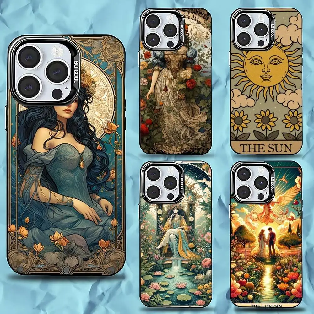 

Divination tarot card Phone Case For iPhone 16,15,14,13,12,11,Pro,Max,Plus,Mini,XS,SE Anti Fall Black Matte Hard Bumper