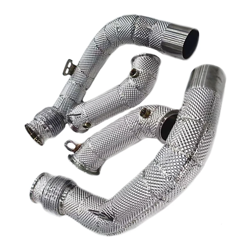 High Quality Stainless Steel Straight Headers M5 F90 Downpipe Exhaust for M5 Competition F90 4.4t With Heat Shield
