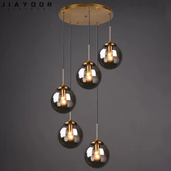 Modern Art Glass Ball LED Chandelier Kitchen Dining Room Bedhead Wall Store Interior Chandelier Home Lighting Decoration