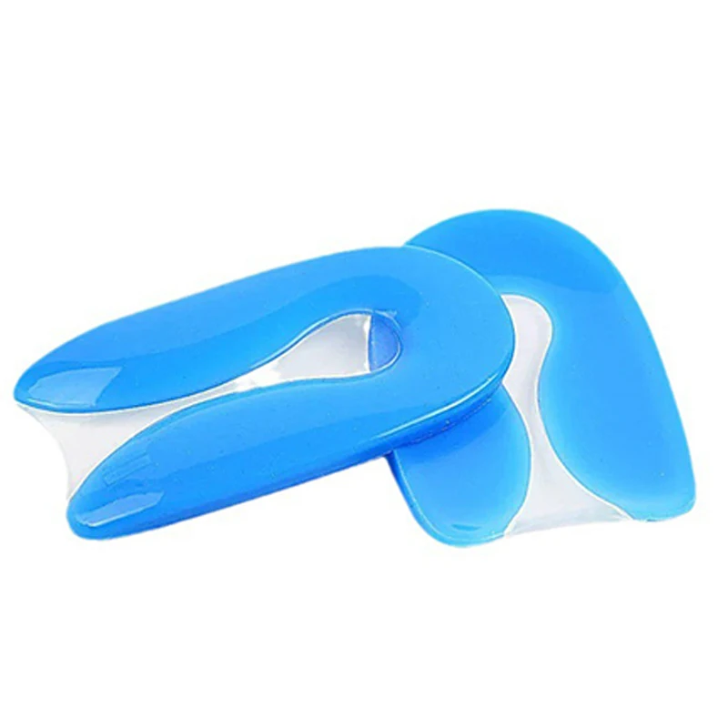 Plantar Fasciitis Therapy Soft Silicone Gel Insoles for Heel Spurs Pain Foot Cushion Foot Massager Care Half Heel Insole