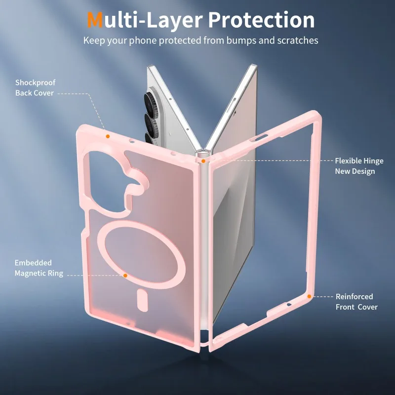 Shockproof Case for Samsung Galaxy Z Fold8 Ultra Fold 8 7 6 5G Crystal Cover Bumper Armor Magnetic Phone Samsung Z Fold 8 Wide