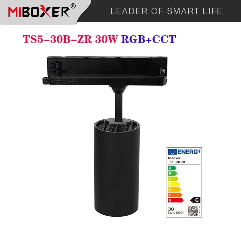 Miboxer Zigbee 3.0+2.4G 30W LED Track Light  RGBCCT /  Dual White 2.4G Spotlight Tuya APP RF Remote Control