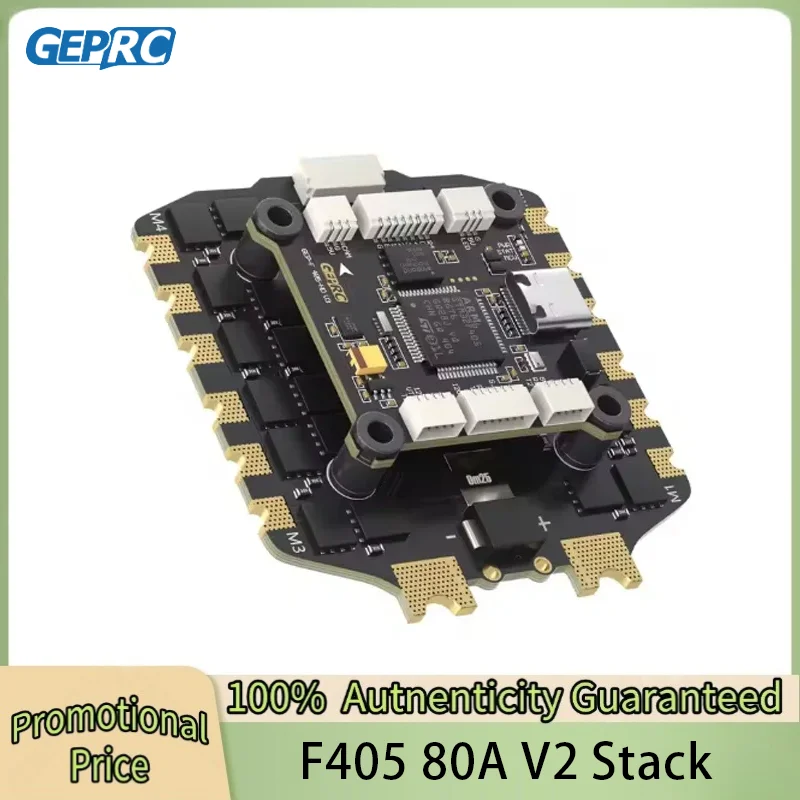 

GEPRC TAKER F405 BLS 60A 65A 80A V2 STACK 4IN1 ESC AT7456E Chip 16MB Black Box Data Analyze Record Flight Data for RC FPV Drone