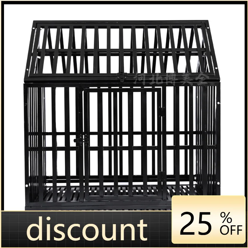LTT Medium and Large Dog Cage Spire Skylight Removable Pet Cage with Toilet Plate Dog Cage