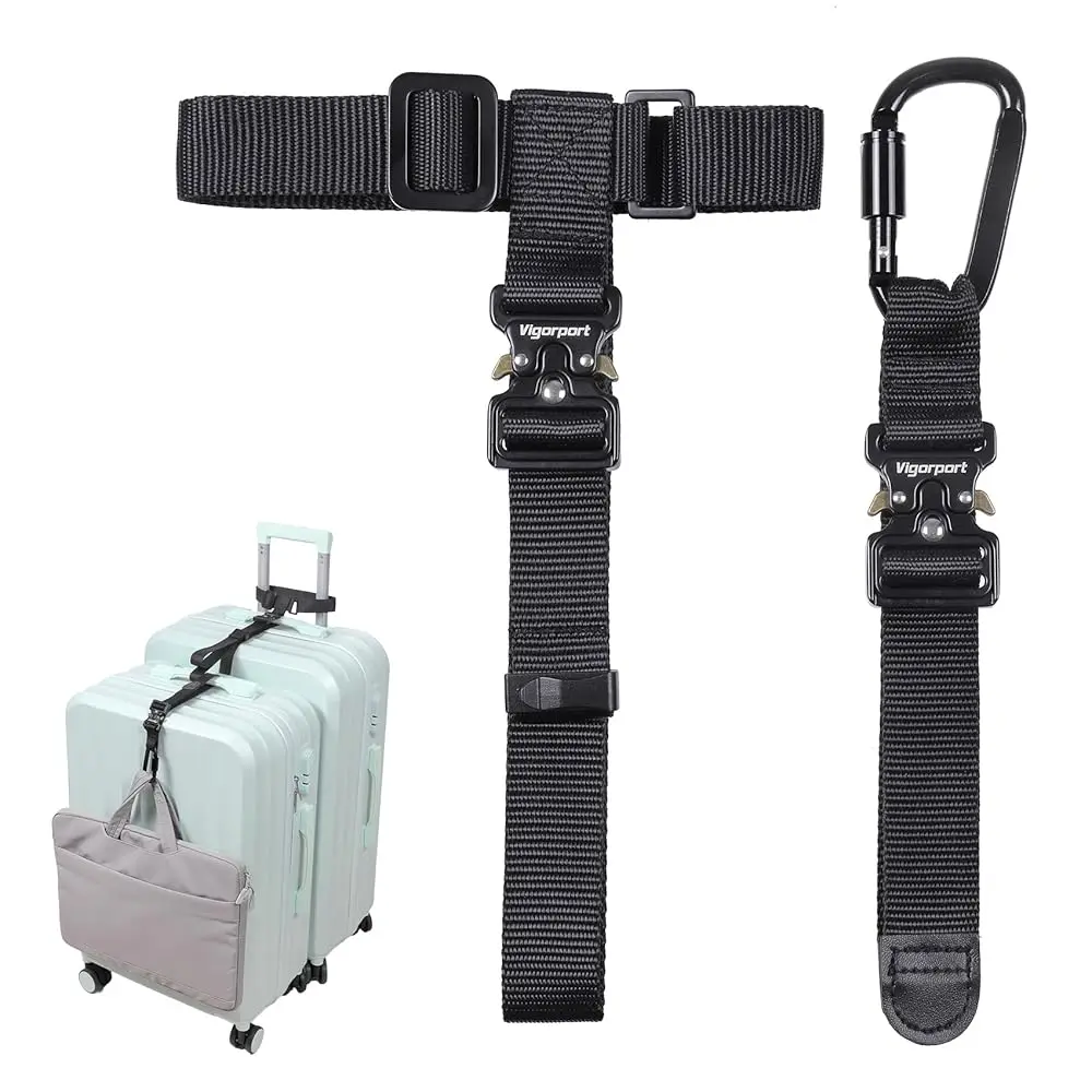 

Free ShippingLuggage Straps, Straps for Suitcase, Add A Bag Adjustable Luggage Accessories with Carabiner for Connect Your 2 Sui