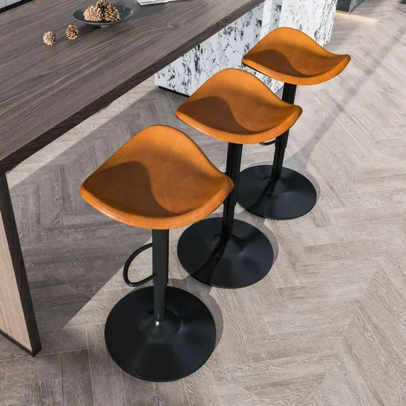 Italian Bar Stool High Lifting Rotating Kitchen Chair Sleek Modern Design Versatile Dining Furniture