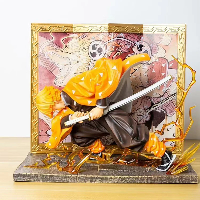 

Anime Demon Slayer Action Figure Gk Thunderclap Statue Agatsuma Zenitsu Figure Fighting Model 24cm PVC Collection Ornament Toys