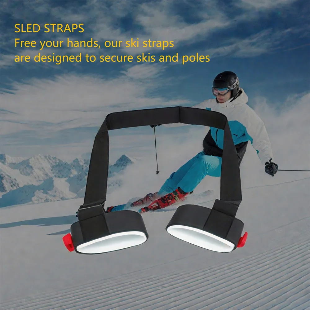Tracolla regolabile per sci e snowboard, più colori disponibili - Portapacchi portatile per adulti e bambini