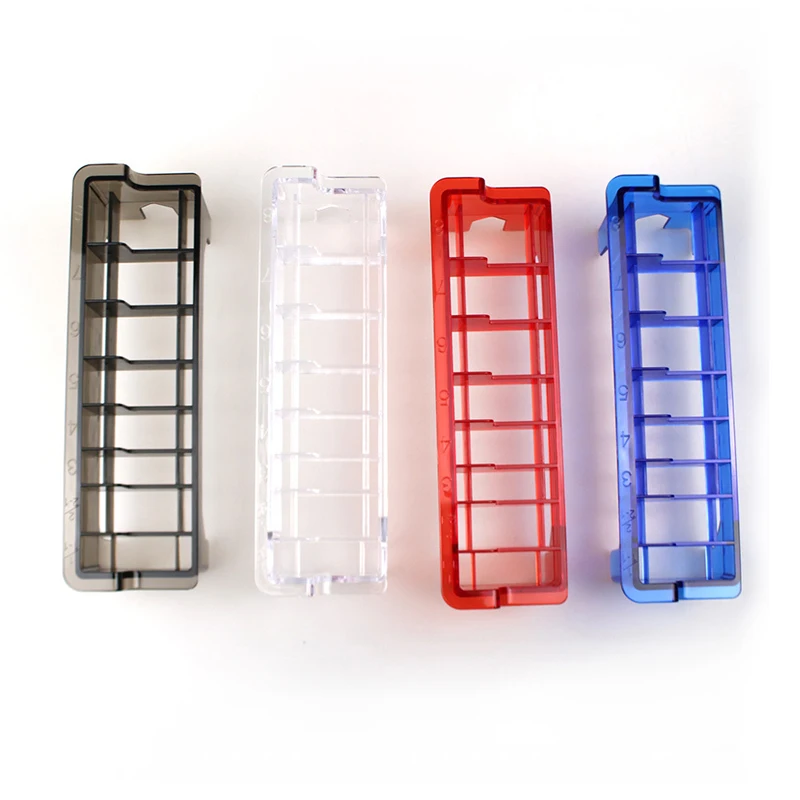 Universal Rectangular Plastic Guide Comb Storage Box Barber Hairdresser Electric Hair Clipper Limit Comb Organizer Container Box