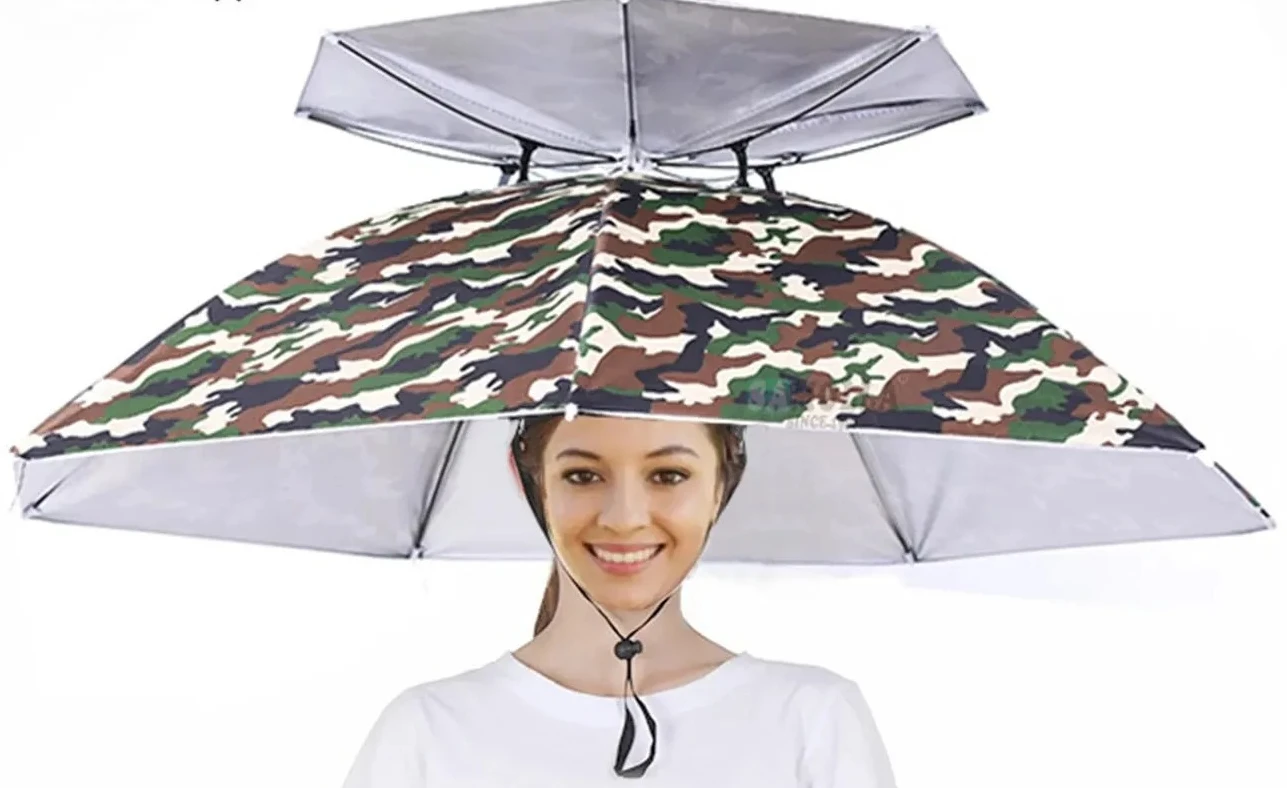Rain Umbrella Hat Foldable Sun Shade Cap