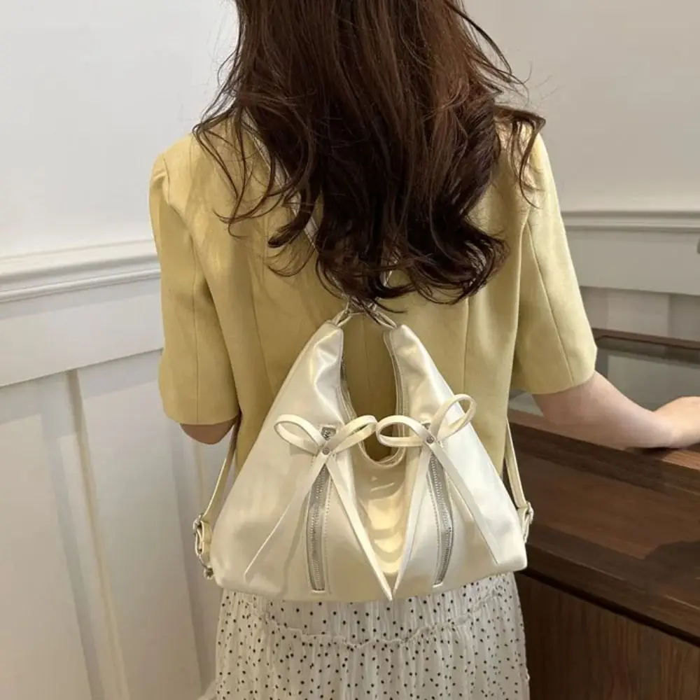 

Fashion Korean Bows Armpit Bag Versatile Casual Bow Tote Bag Large Capacity Stylish Women's Handbags Underarm Bag
