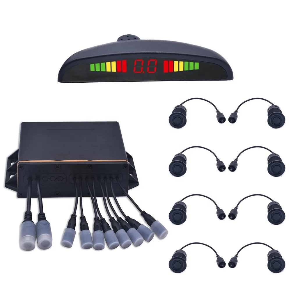 Truck Parking Sensor Auto Parktronic Kits LED Display Auto Parking Radar With 8 Sensors Reverse Backup  Detector System