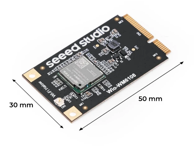 109990565 Wio-WM6180 Wi-Fi HaLow Mini-PCIe Module Keyboard Breakout view 4