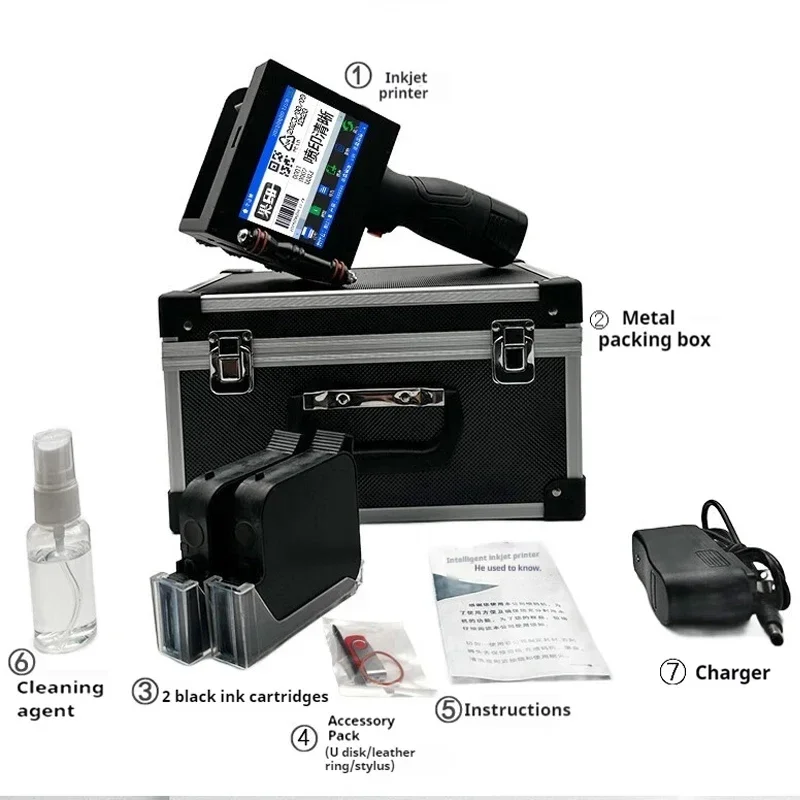 2026 سعر تنافسي فريد 600 ديسيبل متوحد الخواص 50 مللي متر طابعة نفاثة محمولة ثنائية اللون طابعة نافثة للحبر محمولة باليد #1