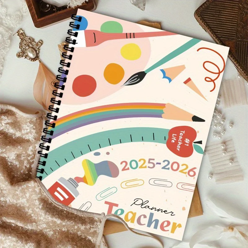 2025-2026 Livre de planification des enseignants A5, facile à organiser vos tâches, améliore l'efficacité, la planification des cours, l'arrangement