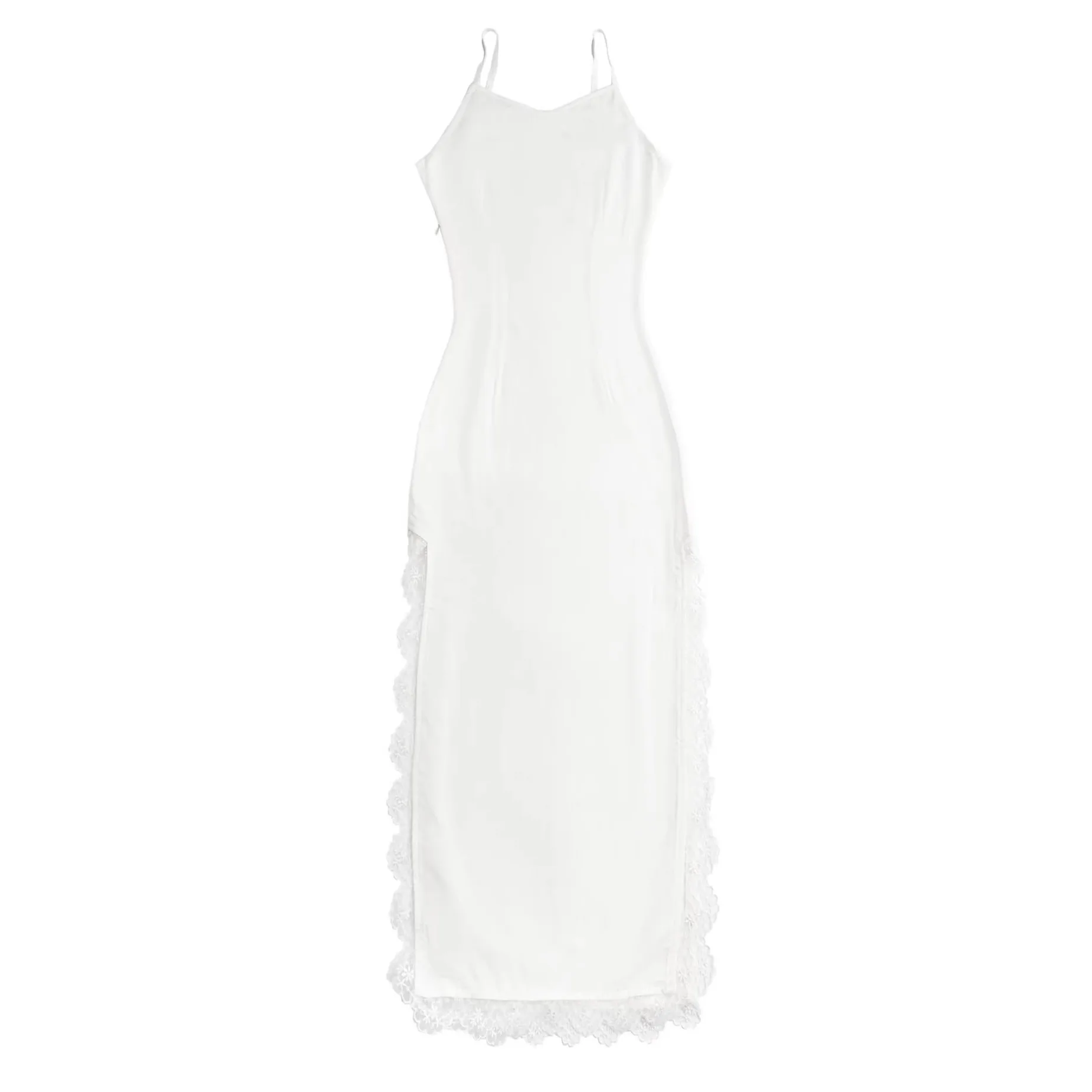 

Ele Long Slim Fit Qipao Dr with Lace Trim Csole Vest Silk Material Limited Time Flavor Faionable Original Design