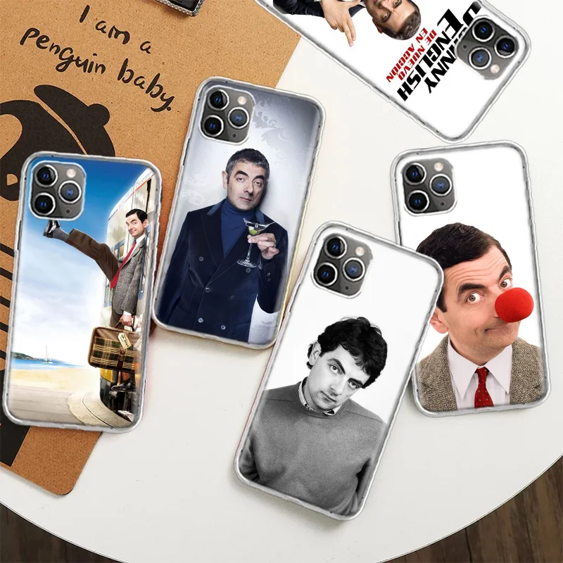 Funny Mr B-BeanS Case for Apple iPhone 12 13 Mini 14 Plus 16 15 Pro Max 11 X XS Max Phone Clear TPU Protective Cover Coque Funda