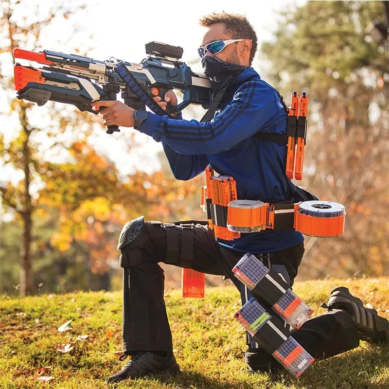 Bandolera para pistola de juguete, balas suaves, correa para el hombro, Clip ajustable, cargador, dardos, cinturón de almacenamiento de munición, Compatible con Nerf Blasters