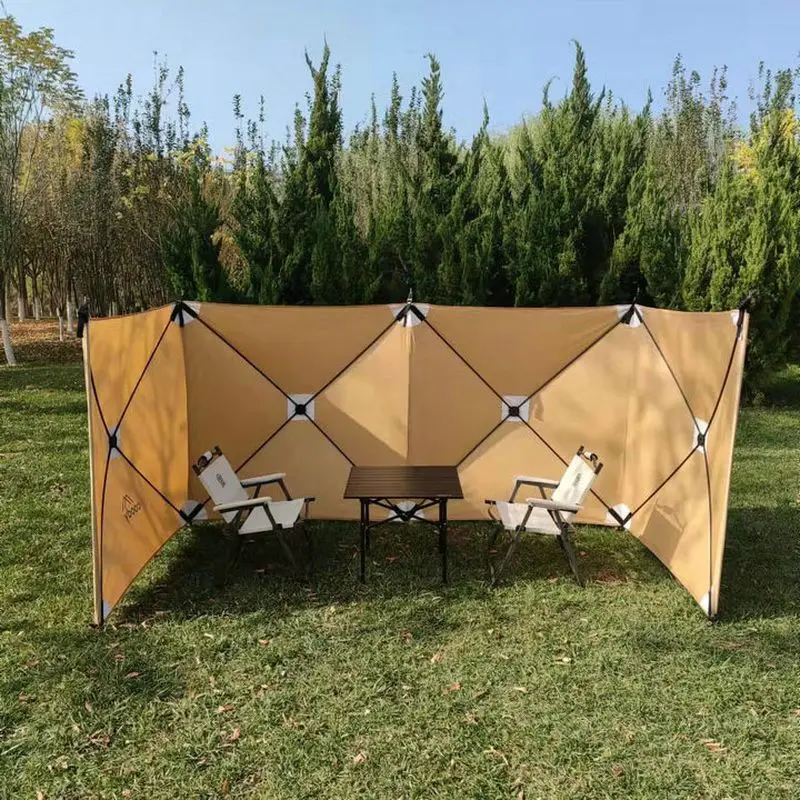 Imagem -04 - Smilodon-windproof Outdoor Camping Shelter Large Tarp Picnic Beach Windscherm Strand Sunshade Folding Windshield