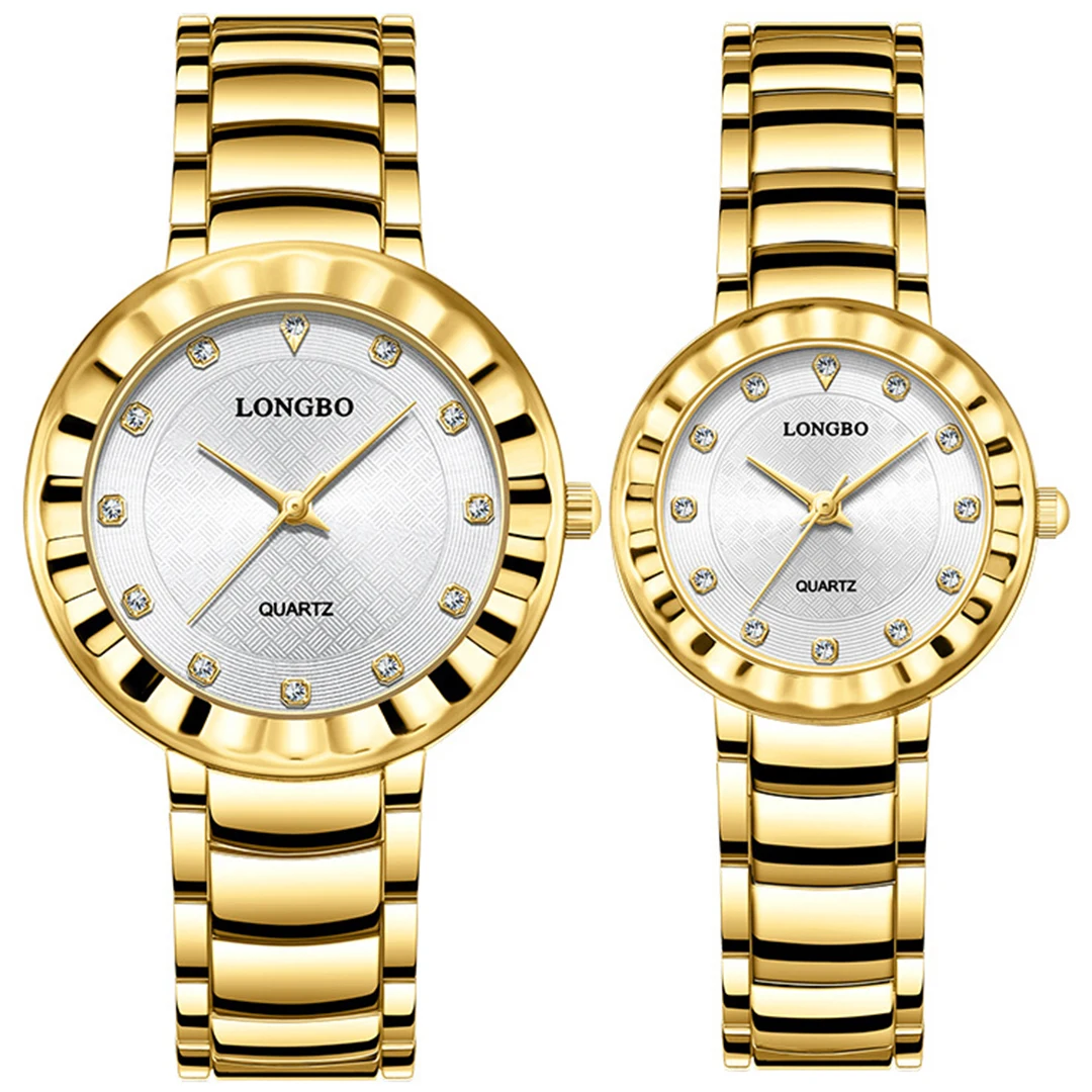 Reloj de pareja de lujo para hombres y mujeres, Reloj de pulsera de cuarzo, Reloj Simple con diamantes, Orologio masculino para hombre y mujer, Reloj plateado dorado y negro para niñas