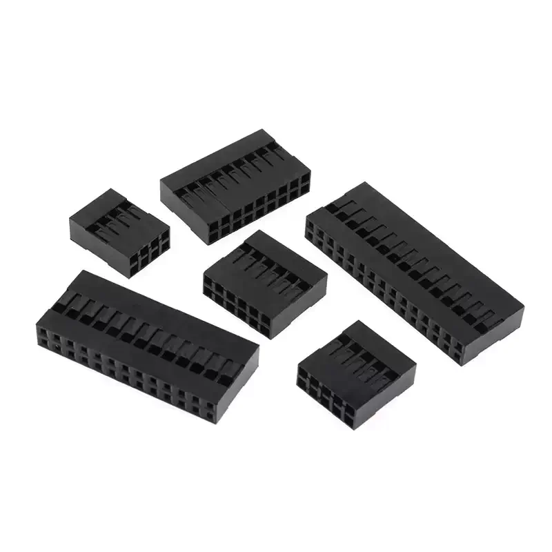 10PCS 2.54mm Double Row Dupont Housing Connector 2x2 2x4 2x6 2x8 2x10 Pin Plastic Shell Plug for DIY Jumper Wire