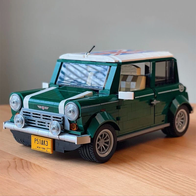 Classic Technical MINI Retro Vintage Car Building Blocks Cooper MK VII Compatible 10242 Model Sets Bricks Kids High-tech Toys