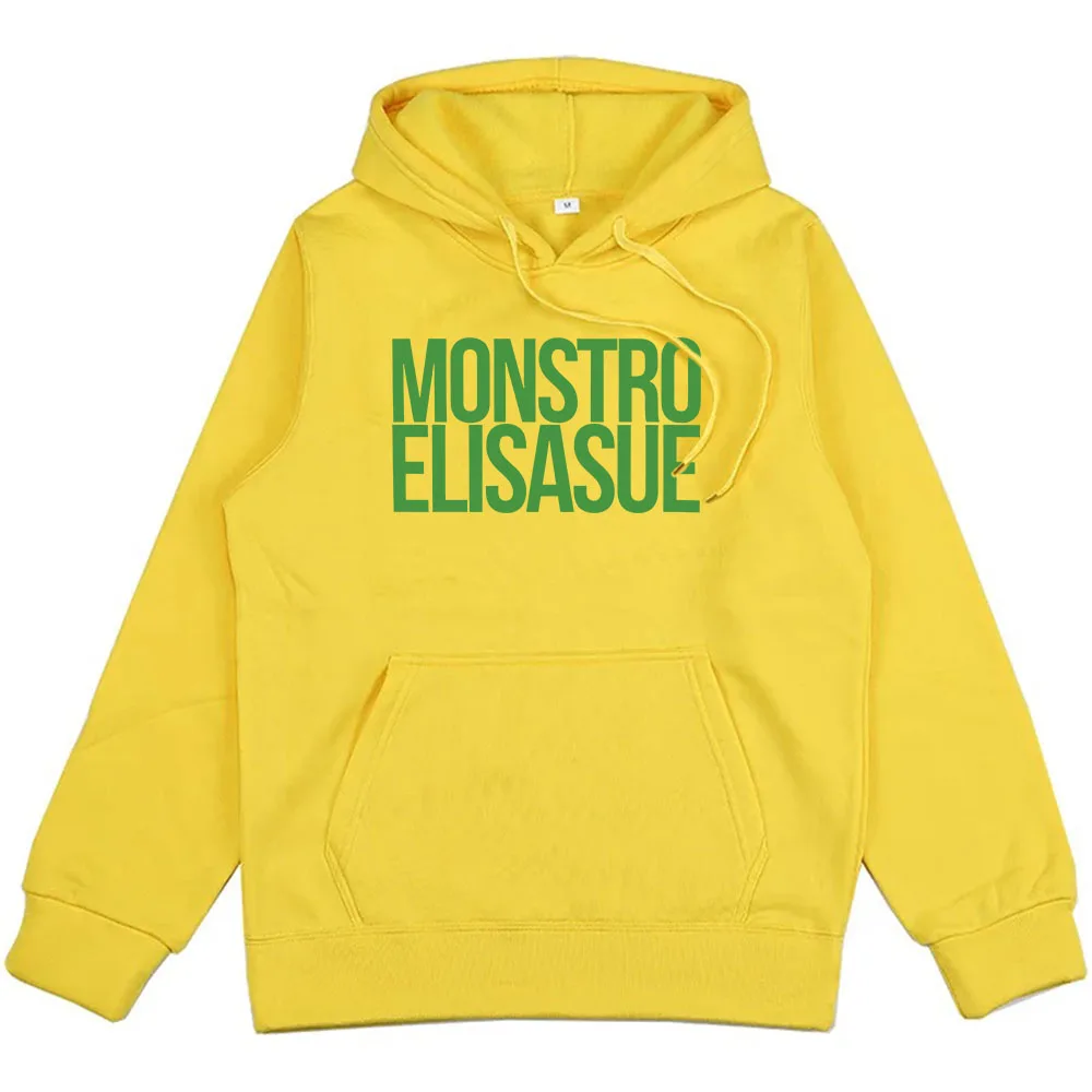 Monstro Elisasue Green Letter Hoodies The Substance Movie Graphic Sweatshirts Winter Long Sleeve Pocket Pullover for Men Clothes