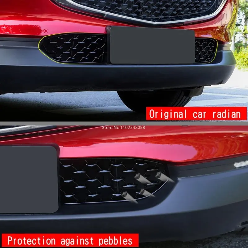 For Mazda CX-30 CX30 2022 2023 Front Lower Bumper Grill Grille Moulding Cover Front Bottom Middle Net Decoration accessories