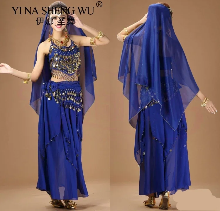 Bauchtanz- und indische Tanzkostüme für Damen, Bollywood, indische und ägyptische Bauchtanzkleider für Erwachsene, Damen-Übungskleidung, brandneu. – Detail 6