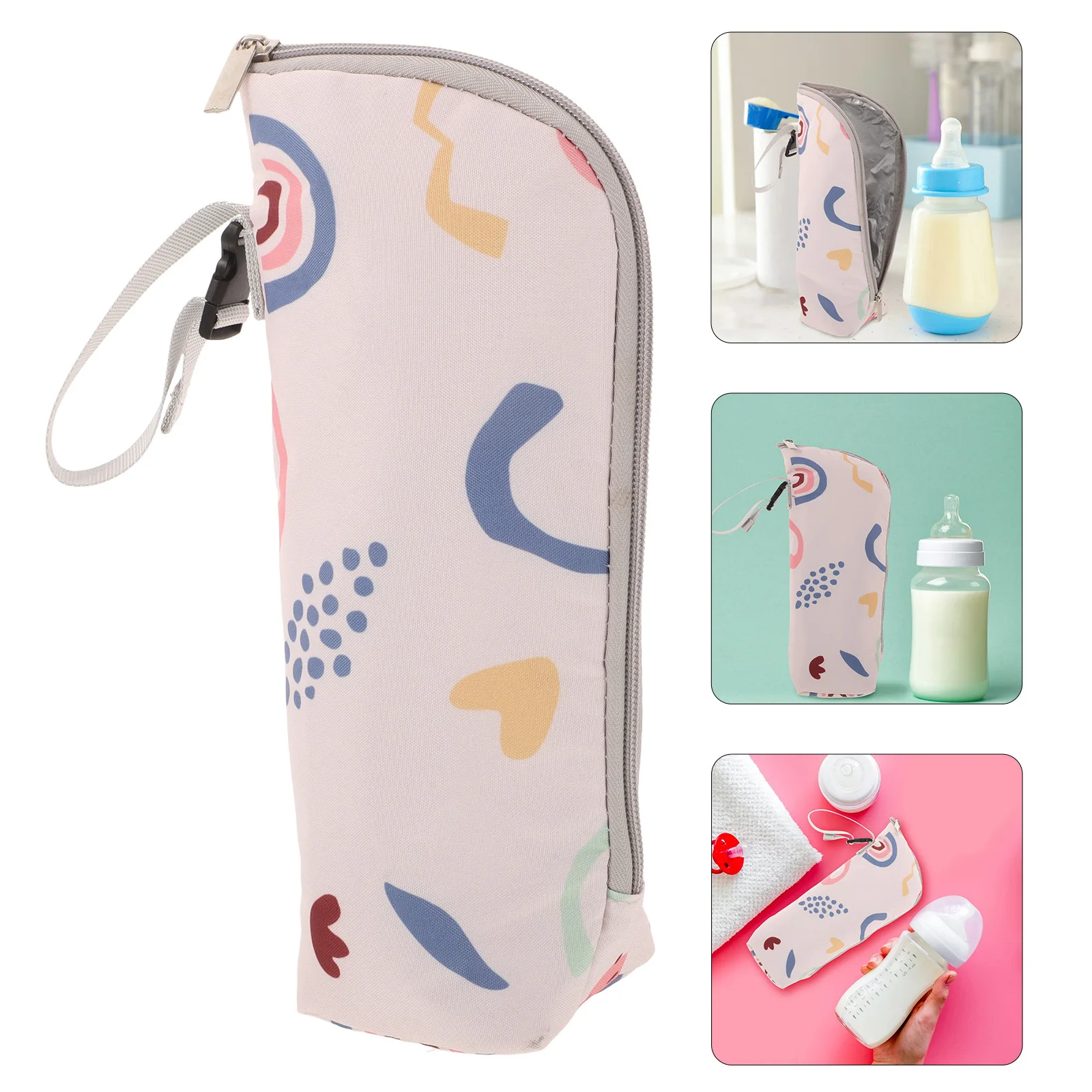 

Baby Bottle Insulated Bag Portable Stylish Print Bottle Warmer Infant Daycare Travel Breastmilk Cooler Storage Bag
