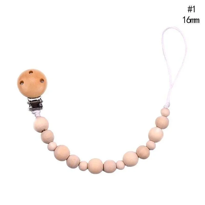 Infant Baby Pacifier Holder Clip Chain Silicone Bead Dummy Nipple Teether Strap