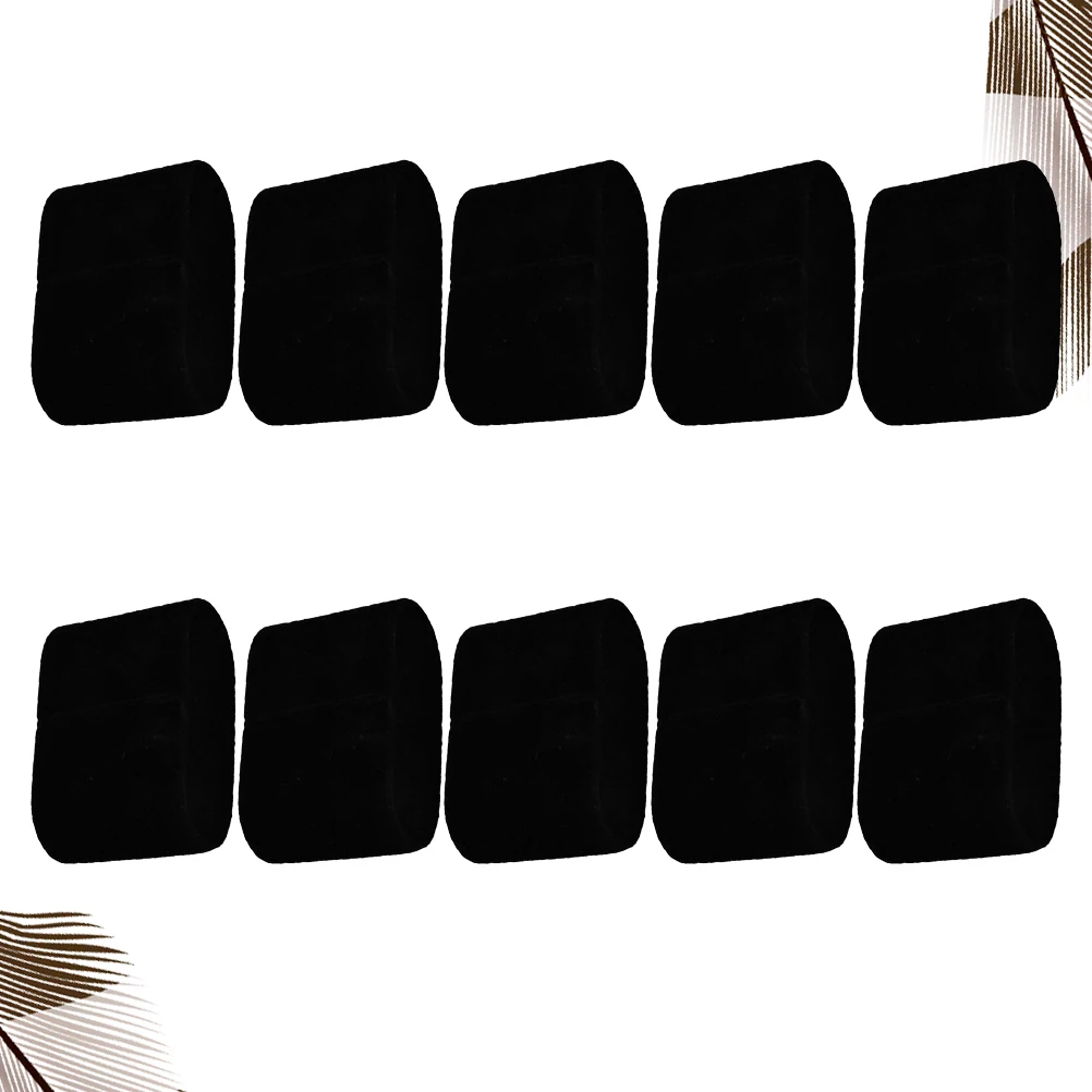 10개 시계 베개 블랙 플란넬 보석 디스플레이 스탠드 팔찌 체인 정리함 테이블 보관 케이스