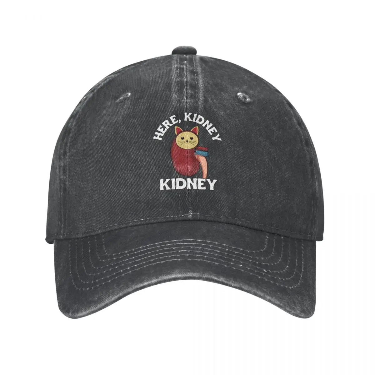 

Funny Kidney Donor Or Transplant Here Kidney, Kidney Cat Pun Kidney Cancer Awareness Cap Cowboy Hat new hat men cap Women's