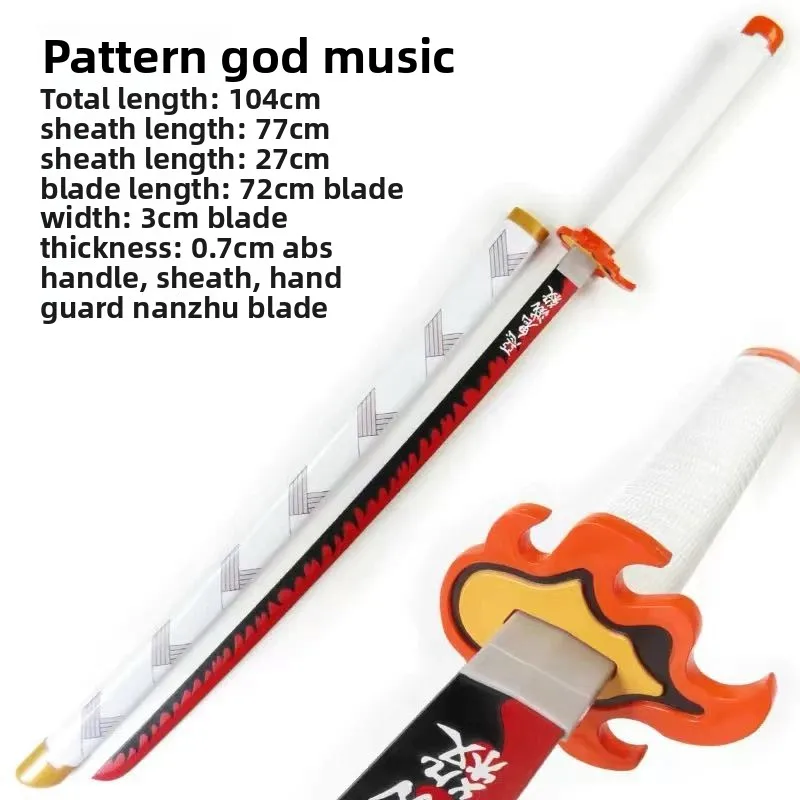 Promotie Korting 104 cm/40.94in Demon Slayer Houten Katana Zwaarden Cosplay Wapen Props Anime Randapparatuur Ornamenten Outdoor Speelgoed