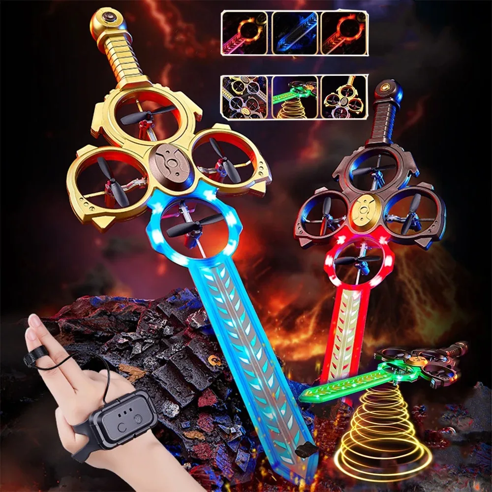 

Тактический летающий меч с дистанционным управлением, детская модель самолета с датчиком жестов, дрон с подъемом в одно касание для мальчиков, подарок