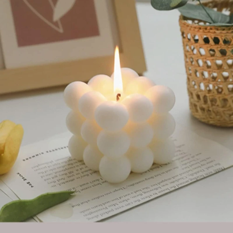 Vela de silicona 3D en forma de cuore de amor، molde de resina para jabón de Chocolate، cubo perfumado fait a mano
